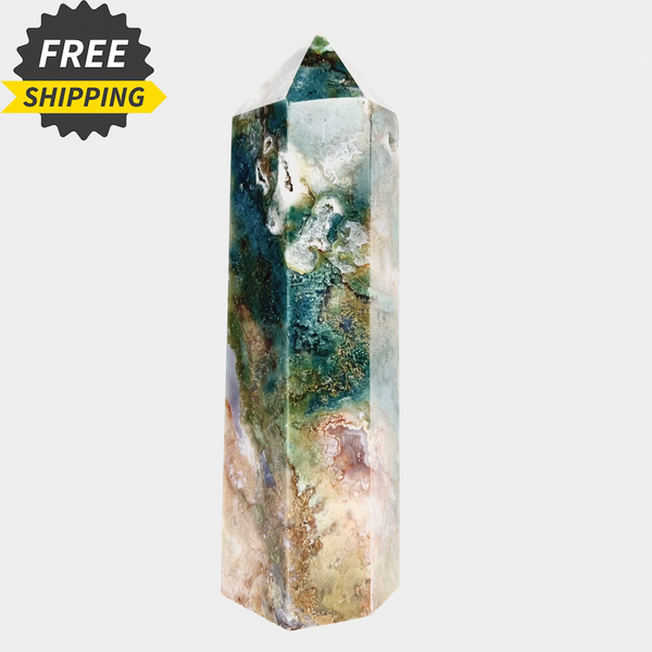 Natural Crystal Collectibles Moss Agate Tower (CHMAT1)