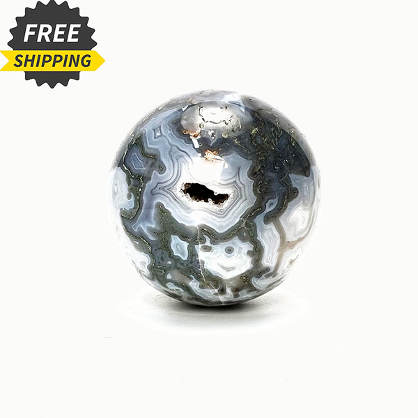 Natural Crystal Collectibles Moss Agate Sphere CHMASP1
