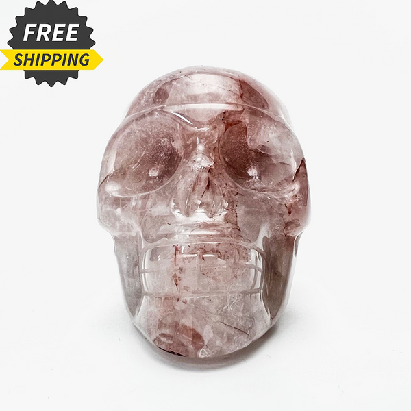 Natural Crystal Collectibles Red Hematoid Skull CHRHS1