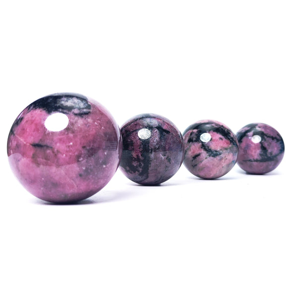 Natural Spiritual Crystal - Rhodonite Sphere